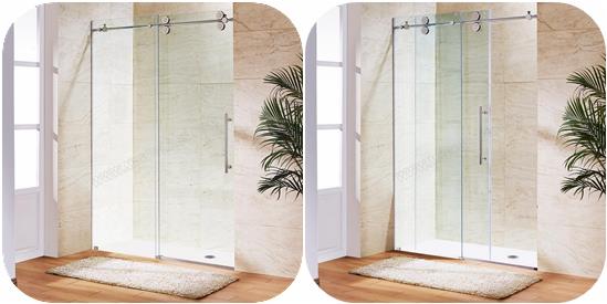 Migo clear glass sliding shower door