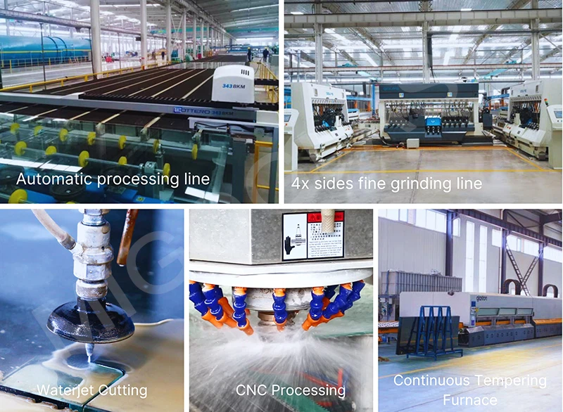 Migo shower glass processing line Migo shower glass processing line