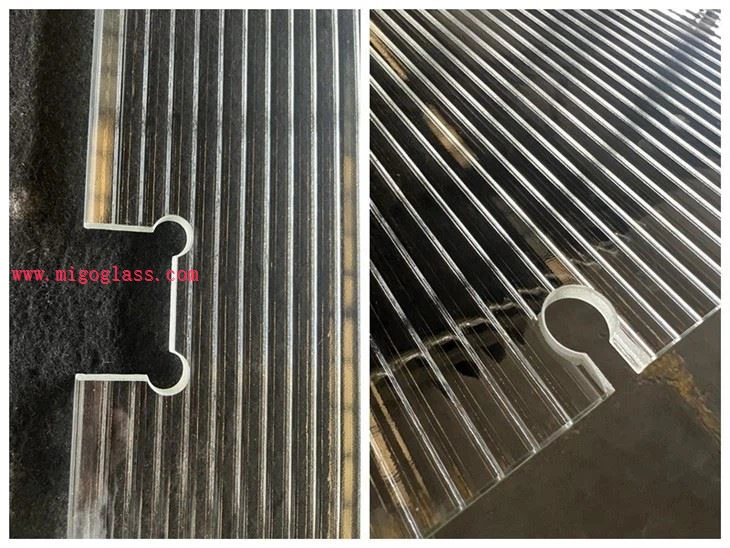 Reeded Glass Shower Door